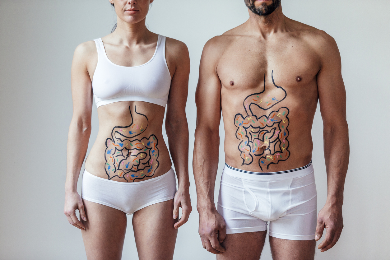 Male and Female Intestinal Health Concept