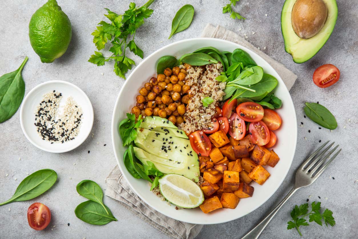 healthy vegan lunch bowl