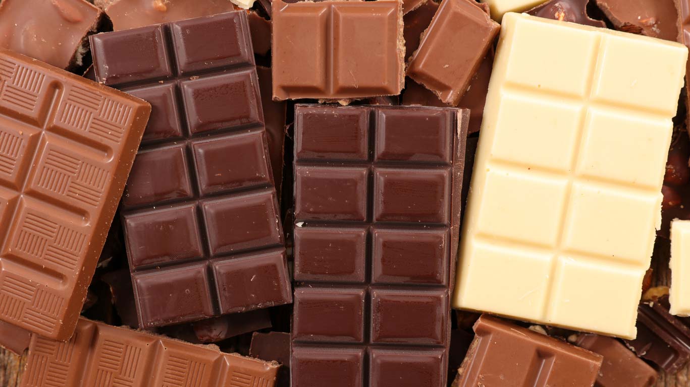 Variety of chocolate bars
