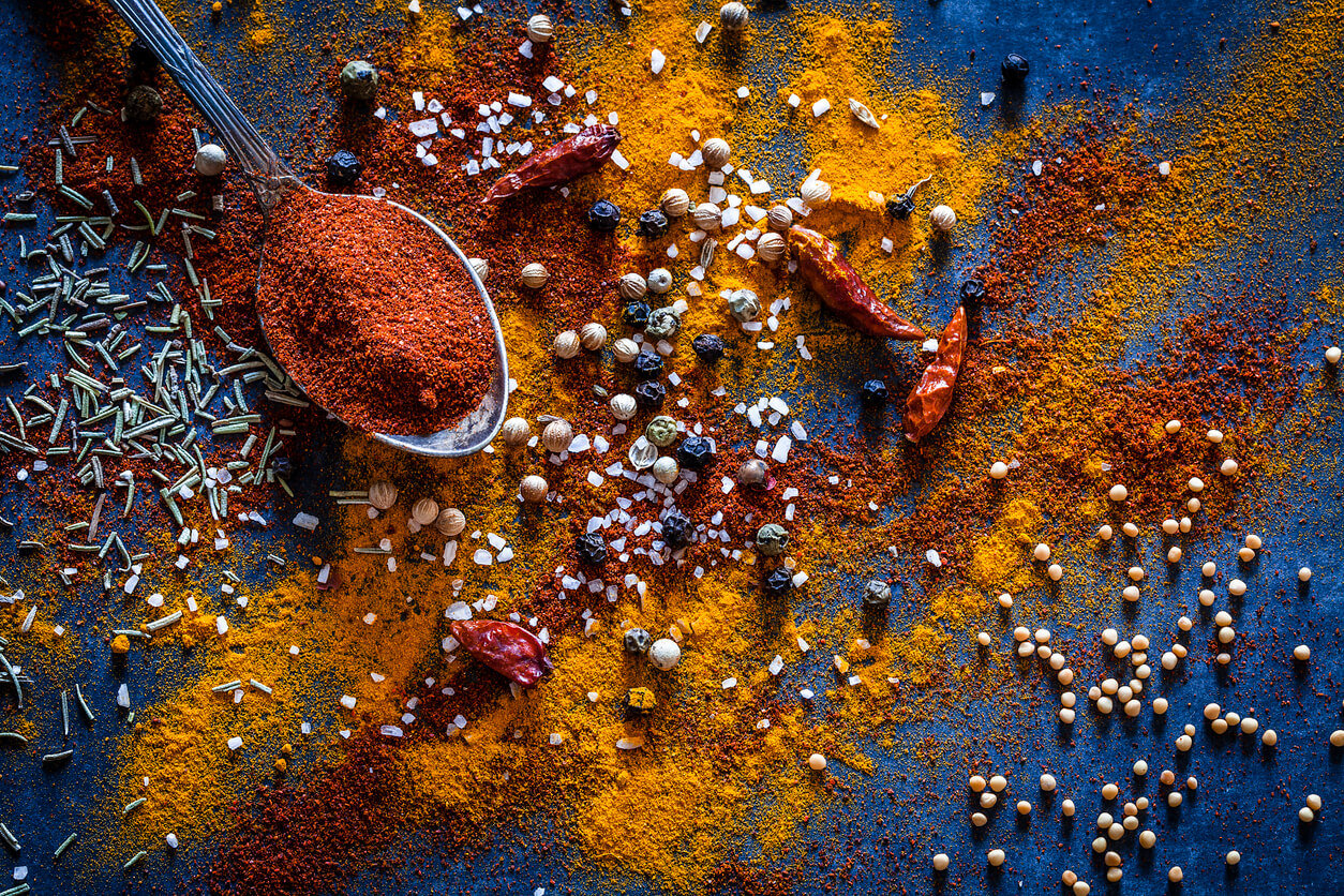 ground spices background