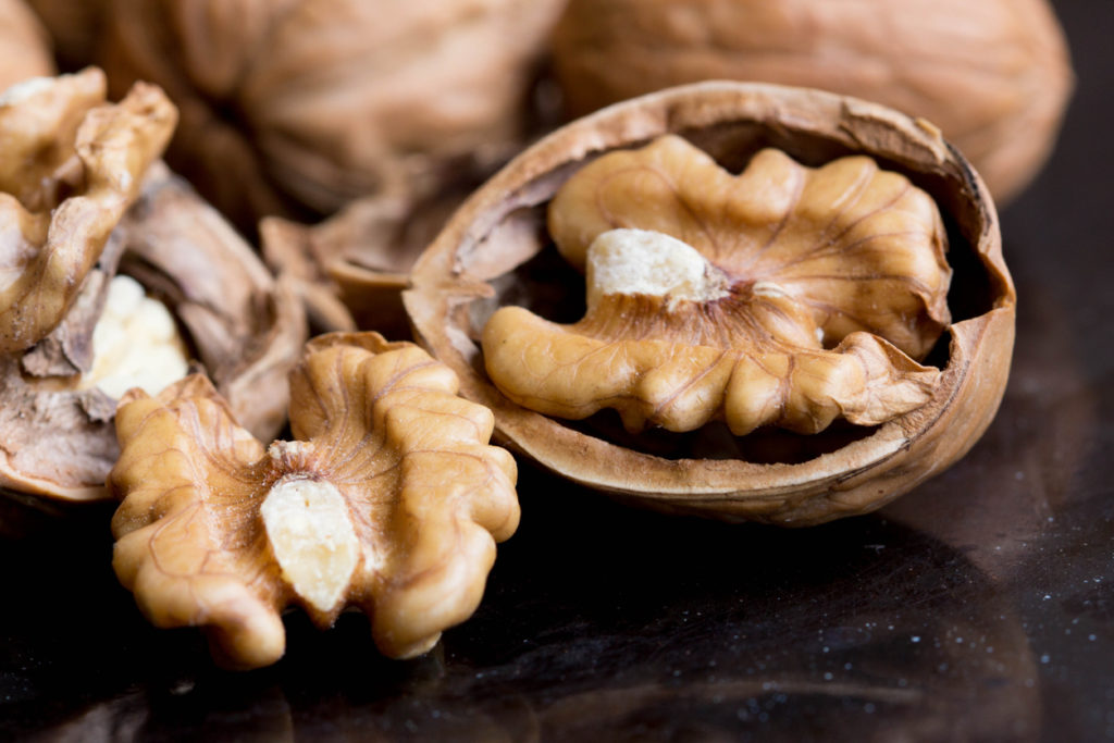 Macro of Walnuts