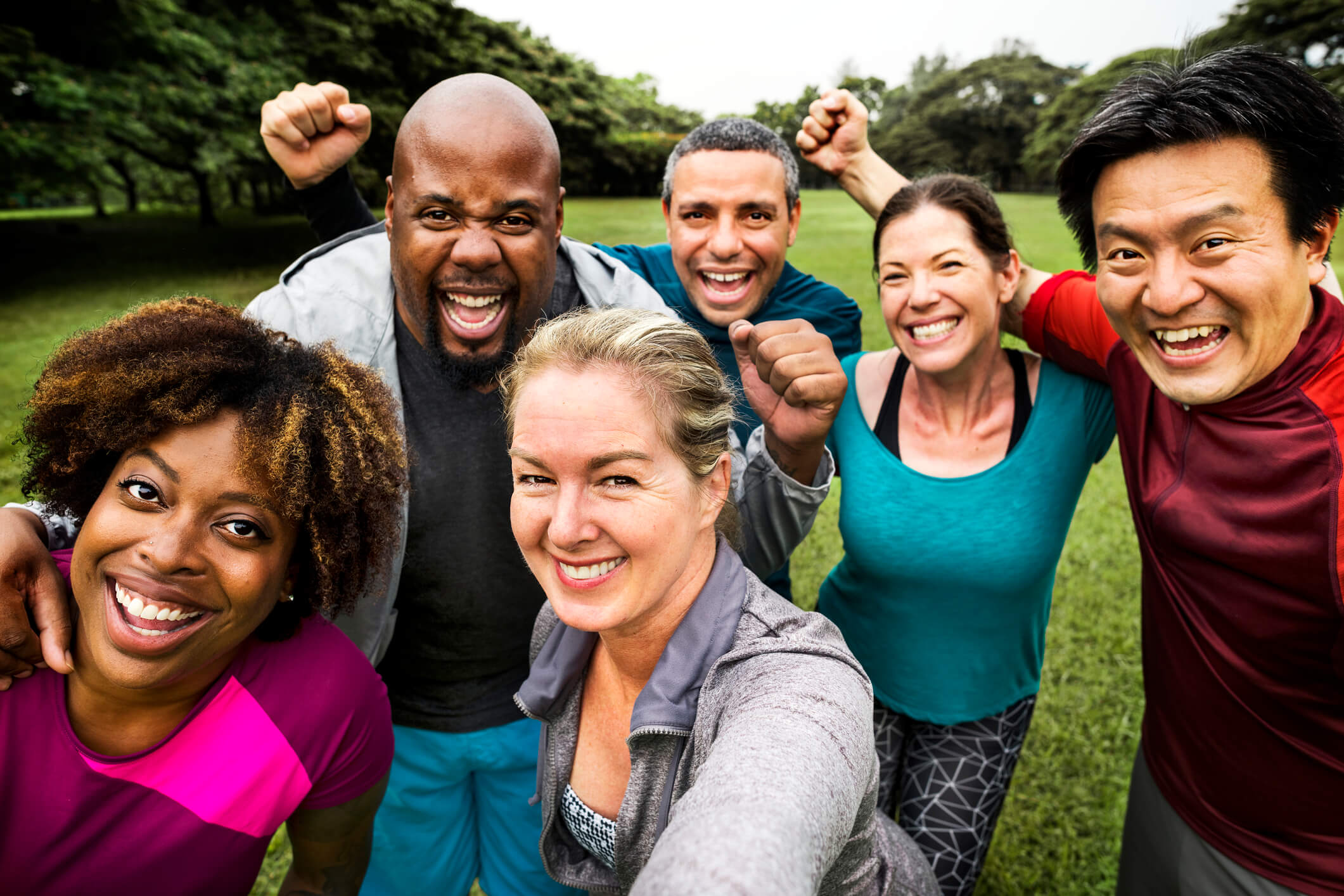 A group of healthy, active people