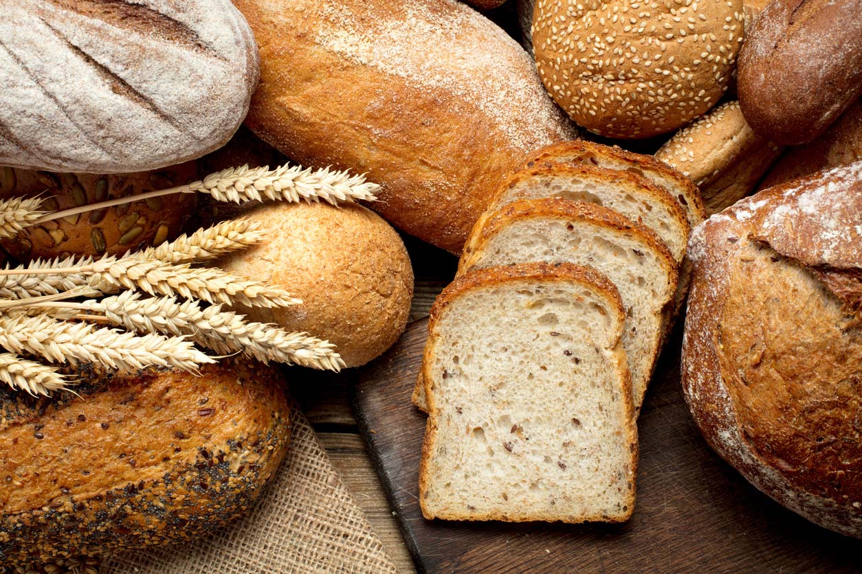 variety of breads on table