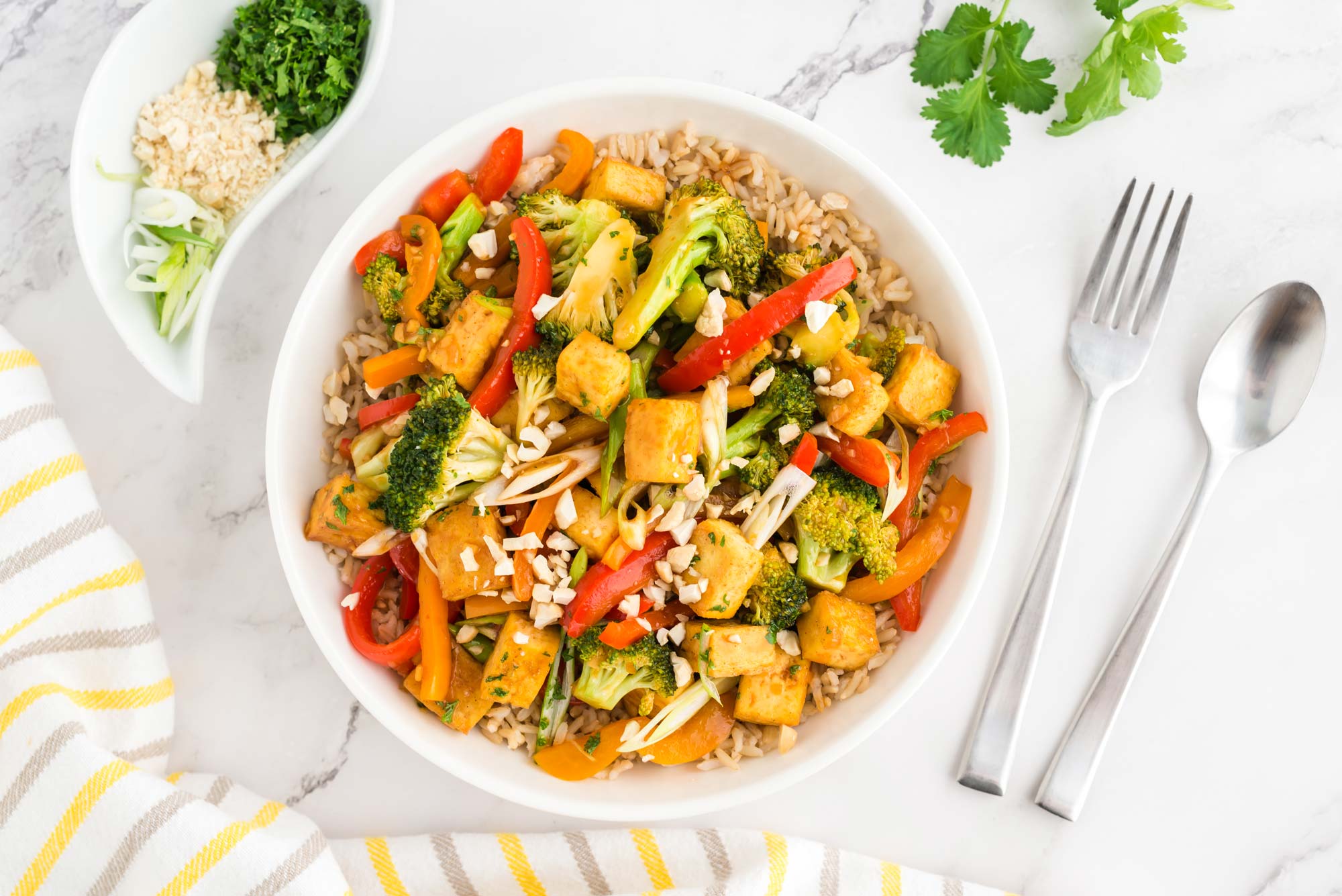 Osteoporosis diet: Kung Pao Tofu and Broccoli