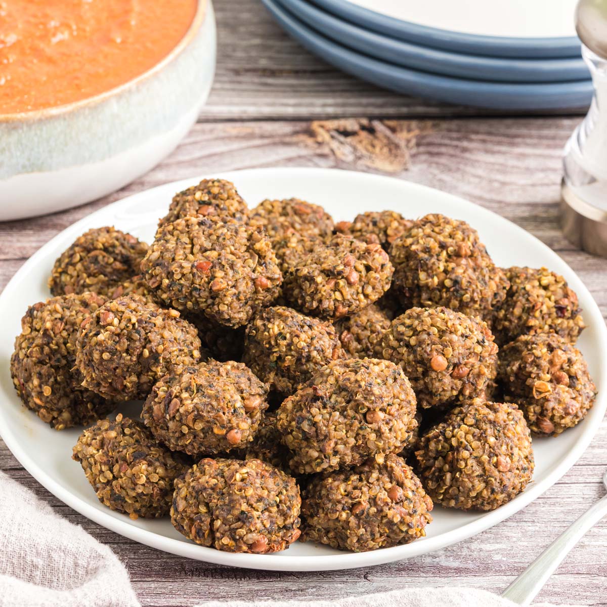 lentil quinoa meatballs