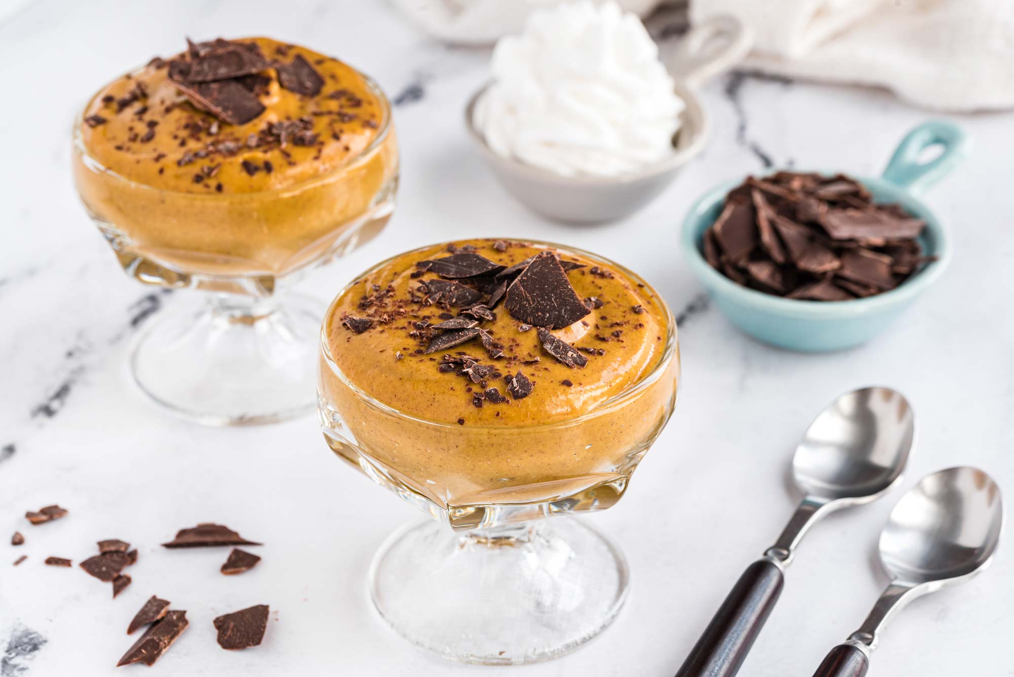 Food combining recipe - Pumpkin chia pudding in serving glasses