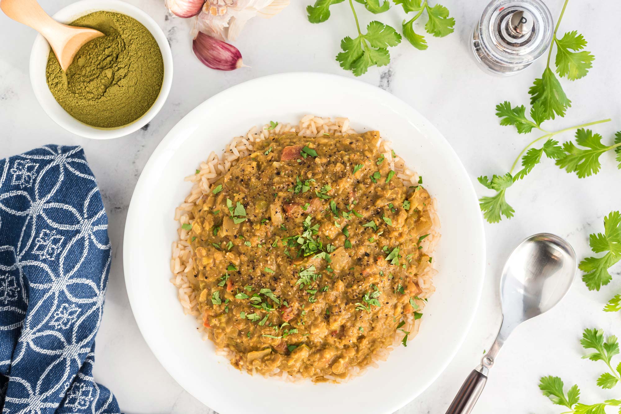 slow cooker moringa dal in bowl