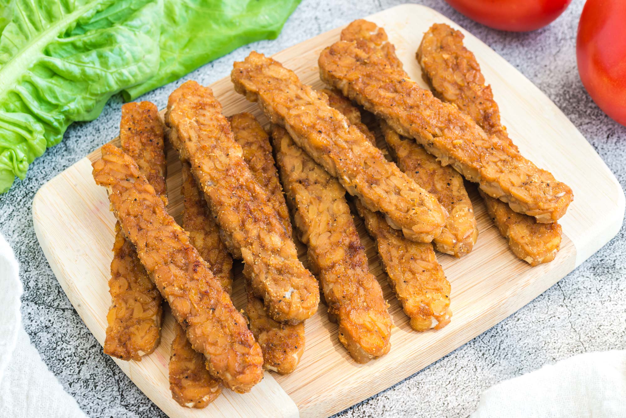 tempeh bacon for a vegan charcuterie board