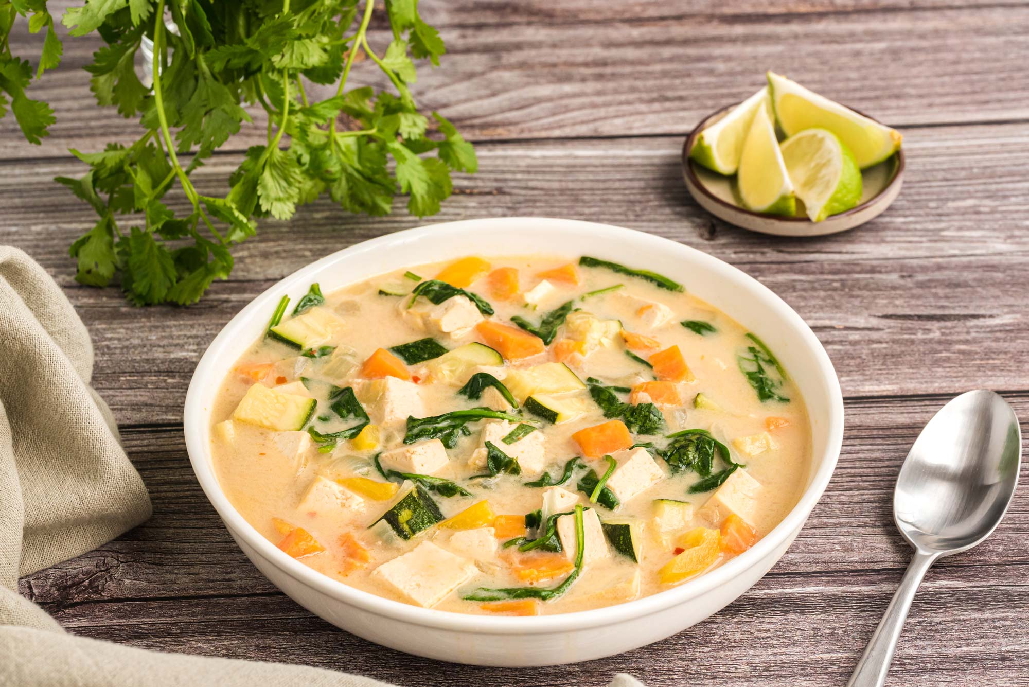 thai vegetable stew in bowl