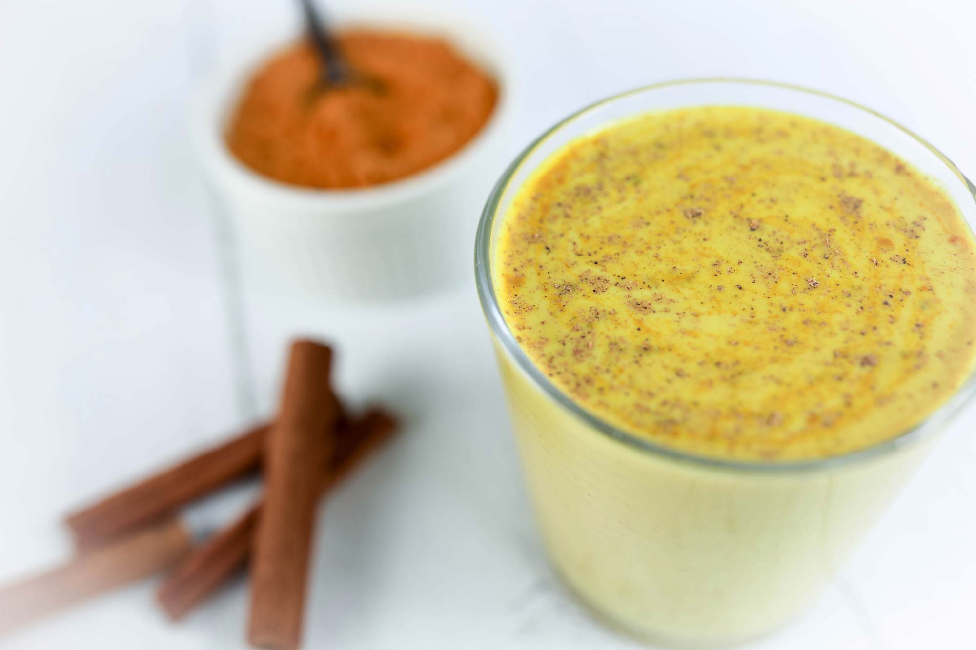 turmeric milk in glass