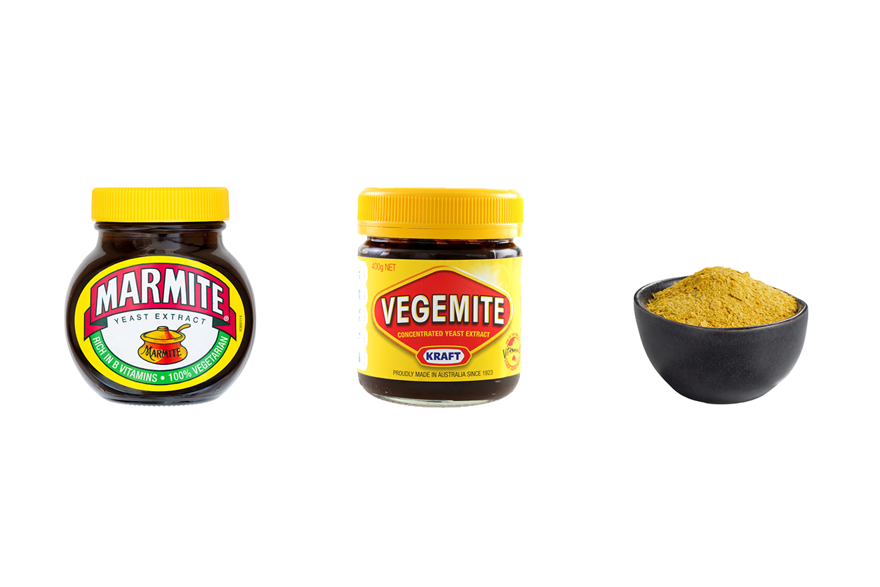 Marmite, Vegemite, and nutritional yeast